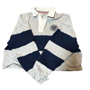 Tommy Hilfiger Collar Neck Grey and Blue Sweater